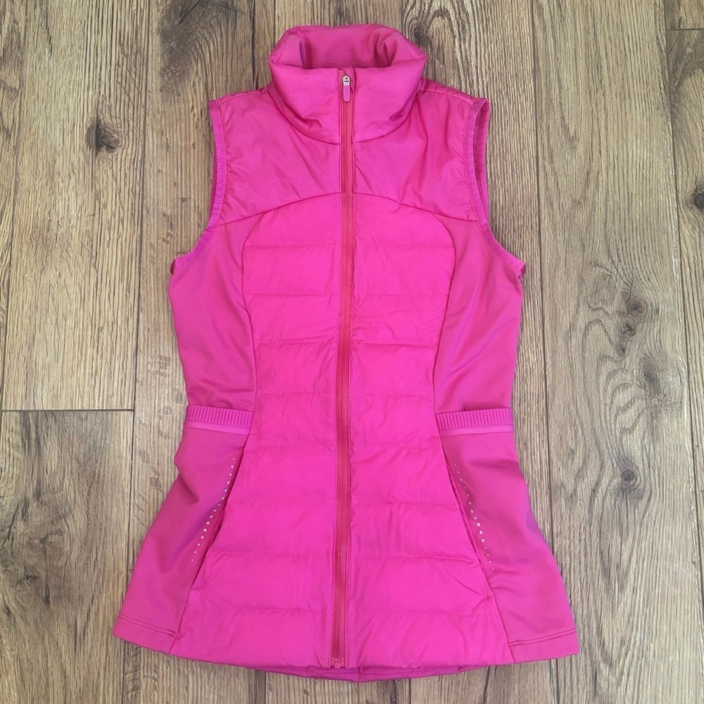 Lululemon Down For It All Vest In Sonic Pink Size 2